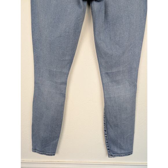 Good American Jeans Good Waist Crop Skinny Distressed Stretch Blue Size 8 29 - Picture 6 of 11